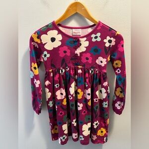 Hanna Andersson Girls ‘Perfect Floral’ Long Sleeve Dress Size 8 100% Cotton